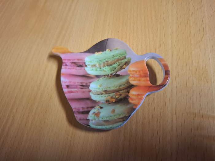 Small Melamine Macaroon Teabag Holder (10cm x 7cm)