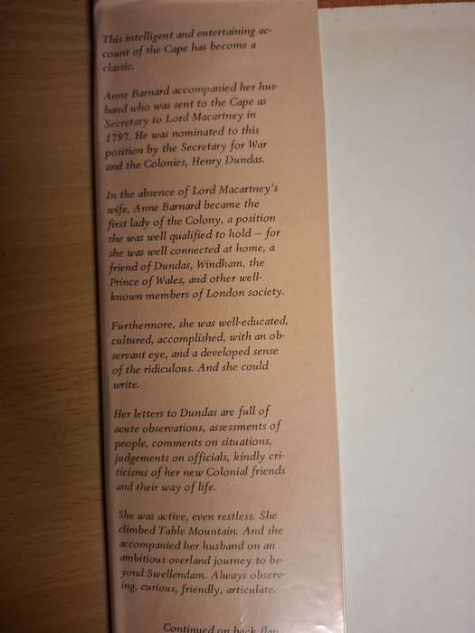 The Letters of Lady Anne Barnard - written to Henry Dundas from the Cape of Good Hope 1793 - 1803