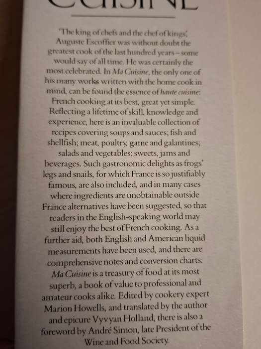Ma Cuisine - Auguste Escoffier (Hardcover)