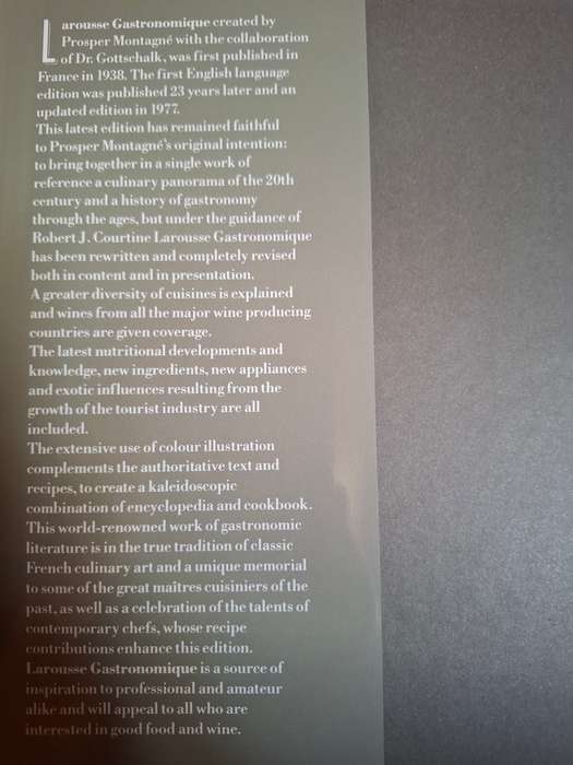 Larousse Gastronomique : The World`s Greatest Cookery Encyclopedia: Robert J. Courtine