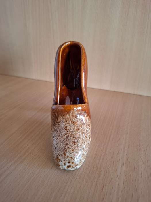 Vintage Brown Ceramic High Heel Ornament