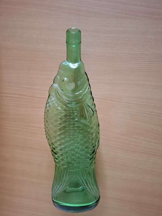 Fish shaped Glass Bottle - height 33cm width 13cm