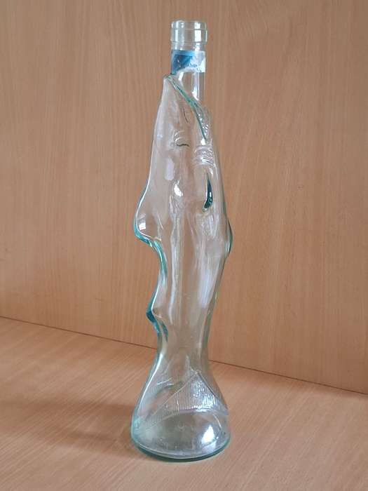 Shark Shape Glass Bottle - height 38cm width 12cm