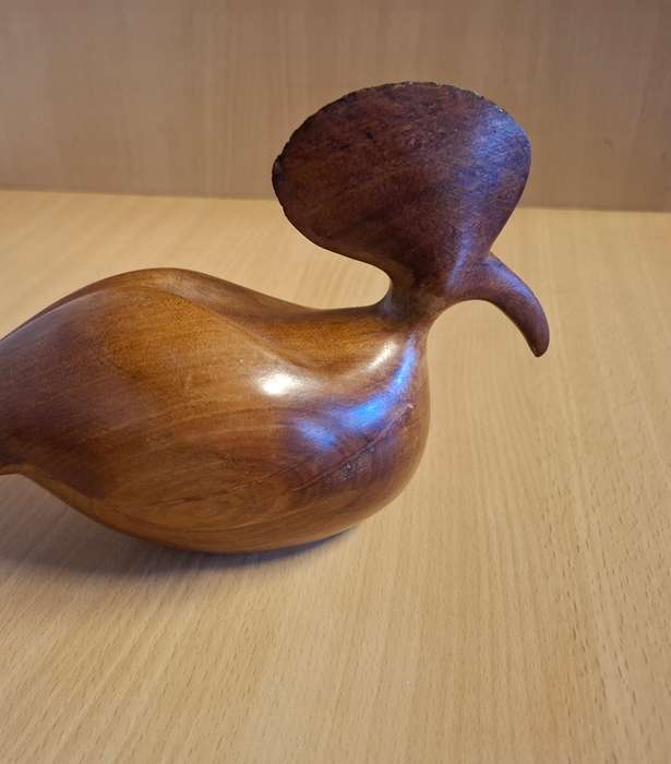 Wooden Bird Figurine - 25cm x 10cm height 16cm