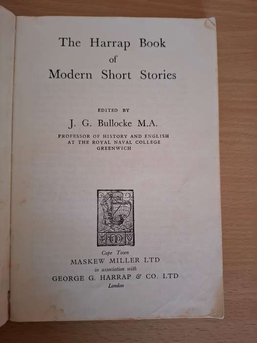 The Harrap Book of Modern Short Stories Edited by J.G. Bullocke (Paperback)