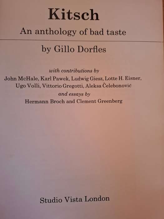 Kitsch - An anthology of bad taste : Gillo Dorfles  (Hardcover)