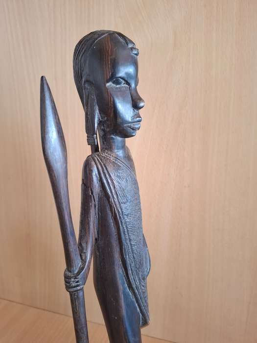 Set of 2 Wooden African Figurines  (35cm x 10cm)