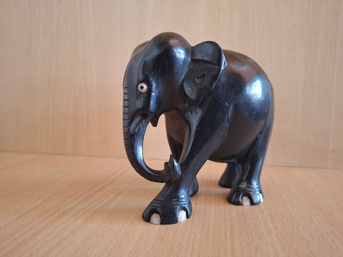 Set of 3 Wooden Elephant Figurines