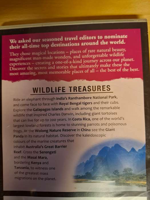 Readers Digest - Must See Places of The World - Wildlife Treasures - Dvd