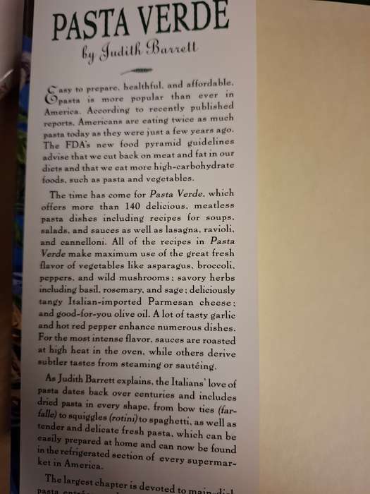 Pasta Verde - More than 140 Vegetarian Recipes : Judith Barrett  (Hardcover)