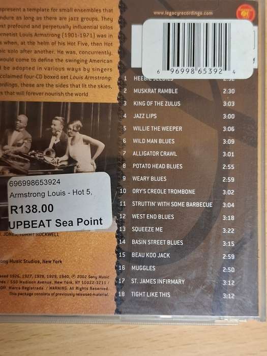 The Best of Louis Armstrong - The Hot Five and Hot Seven Recordings - CD