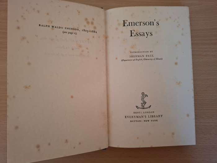 Emerson`s Essays - Introduction by Sherman Paul  (Hardcover)