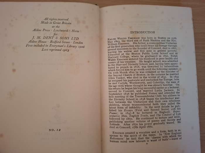 Emerson`s Essays - Introduction by Sherman Paul  (Hardcover)