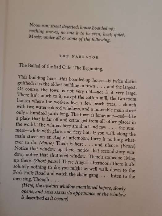 The Play - The Ballad of The Sad Cafe:Carson McCullers` Novella adapted to the stage by Edward Albee