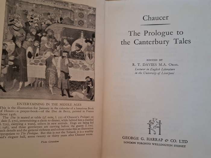 The Prologue to The Canterbury Tales - Chaucer - Edited by R.T. Davies  (Hardcover)