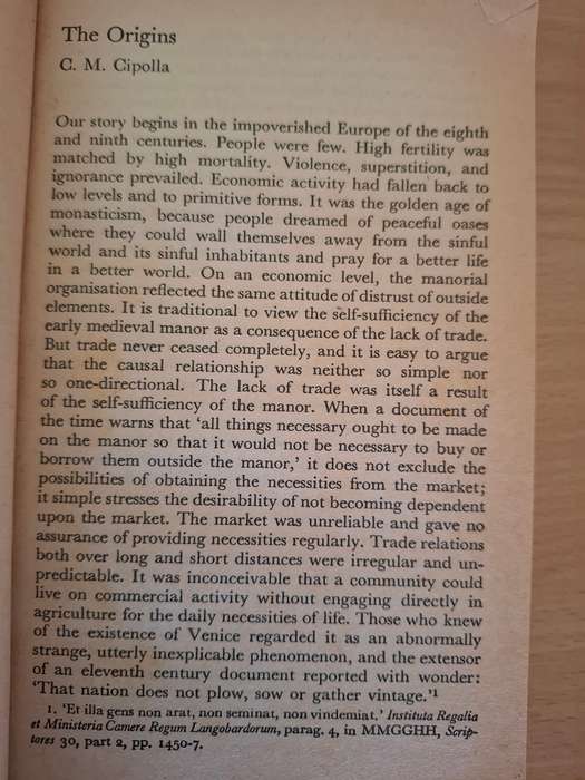 The Fontana Economic History of Europe - The Middle Ages : Editor - Carlo M. Cipolla (Paperback)