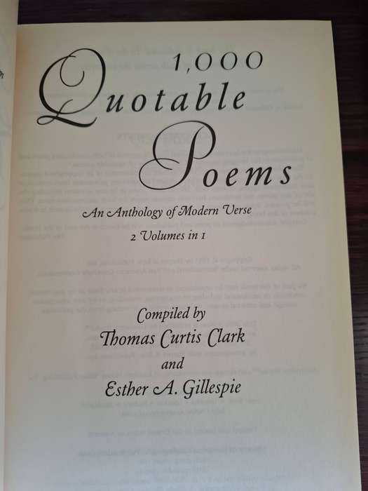 1000 Quotable Poems : Thomas Curtis Clark and Esther A. Gillespie  (Hardcover)