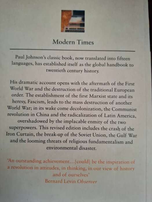 Modern Times - A History of The World From the 1920`s to the 1990`s : Paul Johnson (Paperback)