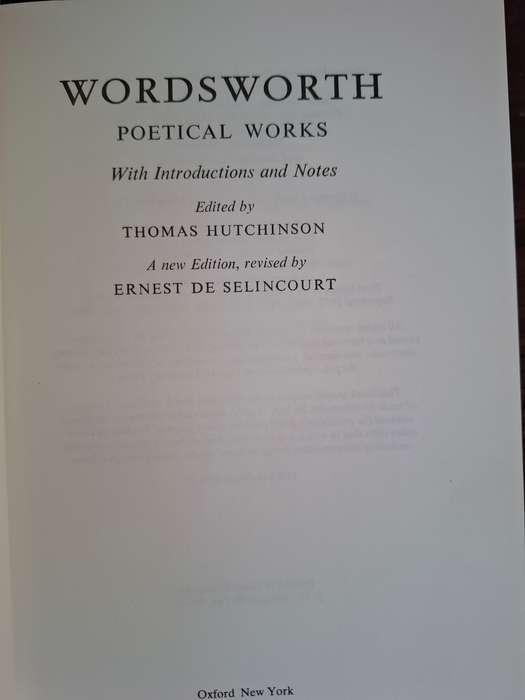Wordsworth Poetical Works  (Paperback)
