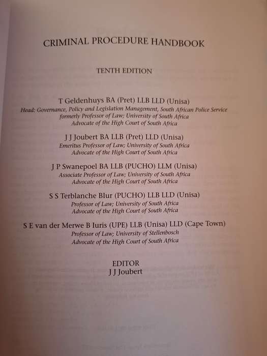 Juta - Criminal Procedure Handbook  (Tenth Edition)