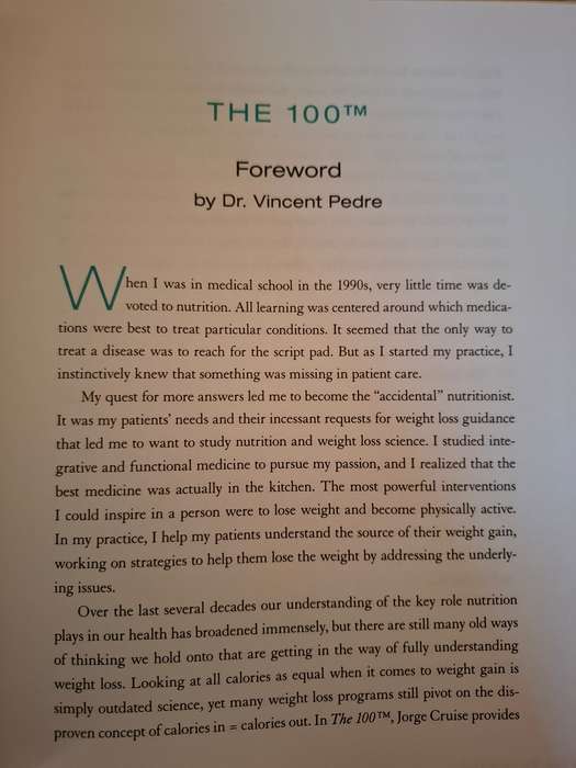 The 100: Count ONLY Sugar Calories and Lose Up to 18 Lbs. in 2 Weeks: Jorge Cruise (Hardcover)