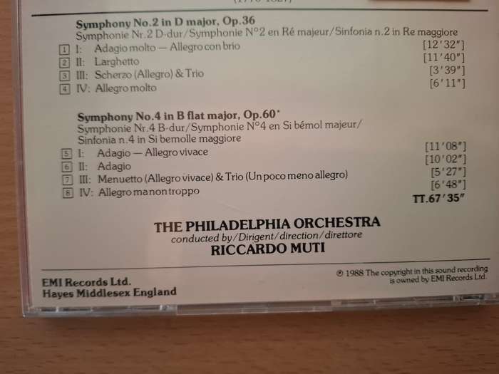 Ludwig van Beethoven Symphonien 2 & 3   (CD)