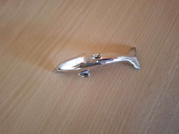 Set of 6 Metal Dolphin Name Card Holders