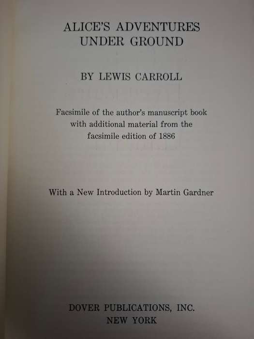 Alice`s Adventures Under Ground by Lewis Carroll  (Paperback)