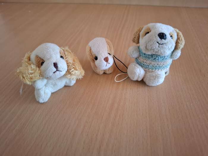 Lot of 3 Miniature Plush Dogs