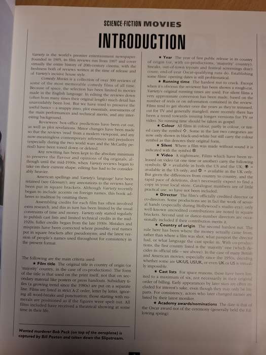 Variety Science-Fiction Movies - Illustrated Reviews of The Classic Films  (Hardcover)