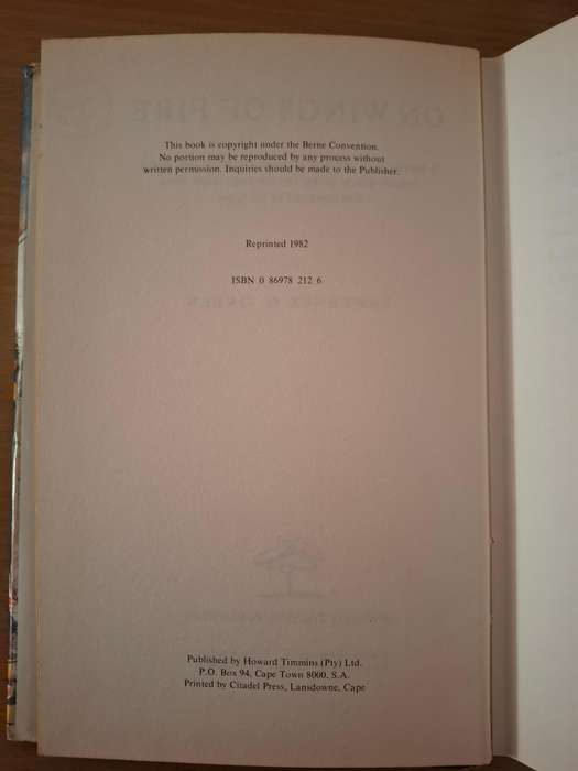 On Wings of Fire : Lawrence G. Green  (Hardcover)