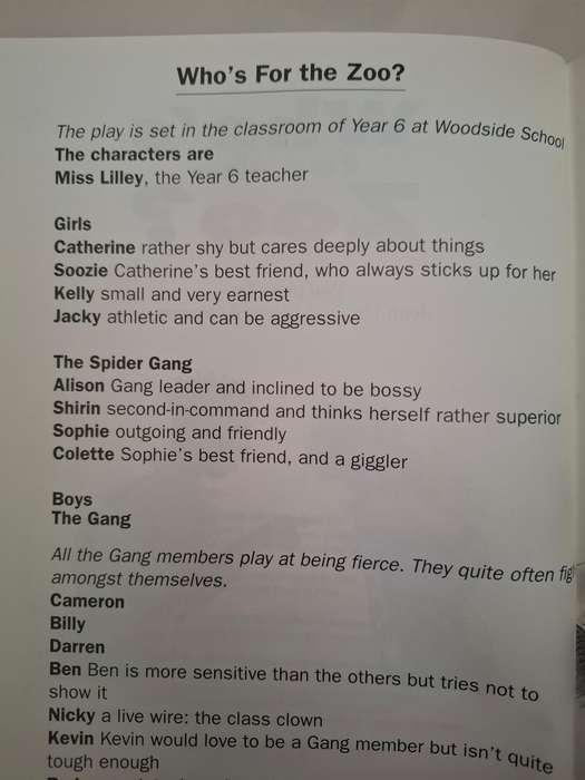 Who`s for the Zoo?  (Two plays by Jean Ure and Leonard Gregory) Paperback