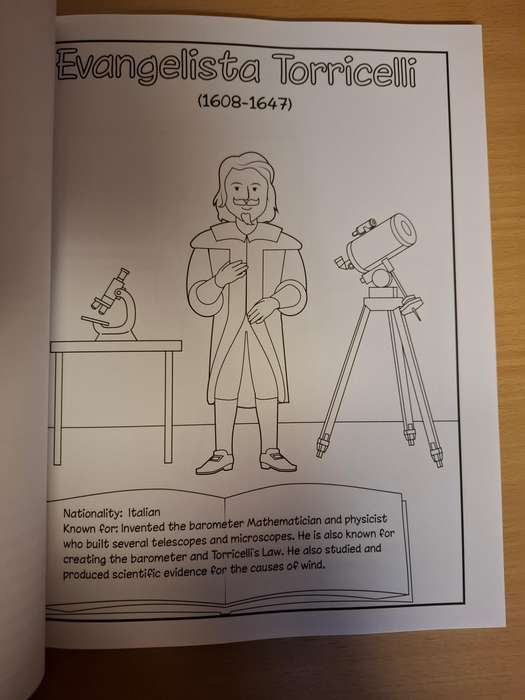 World`s Greatest Scientists & Inventors of All History (Coloring book for kids) NEW CONDITION