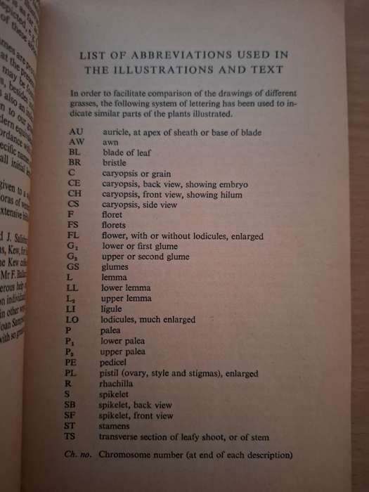 Grasses : C.E. Hubbard (152 grasses in the British Isles is described and Illustrated in this book)