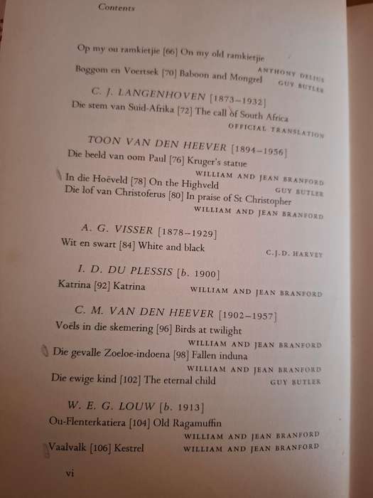 Afrikaans Poems with English Translations Edited by A.P. Grove and C.J.D Harvey (Hardcover)