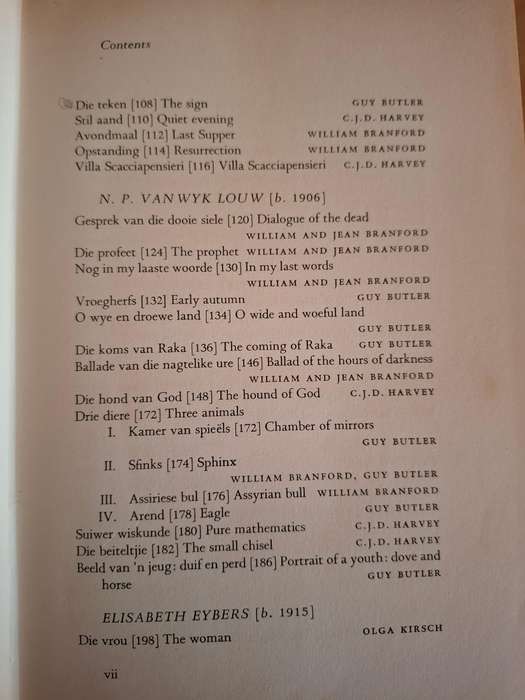 Afrikaans Poems with English Translations Edited by A.P. Grove and C.J.D Harvey (Hardcover)
