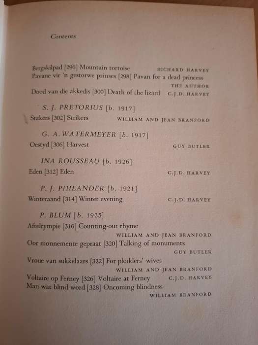 Afrikaans Poems with English Translations Edited by A.P. Grove and C.J.D Harvey (Hardcover)