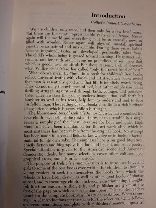 Collier`s Junior Classics - Legends of Long Ago (Hardcover)