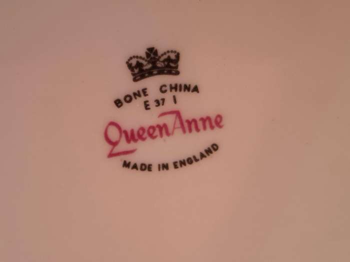 Set of 5 Vintage Queen Anne Bone China Cake Plate - width 16cm