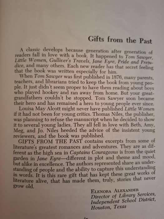 Collier`s Junior Classics - Gifts From The Past (Hardcover)