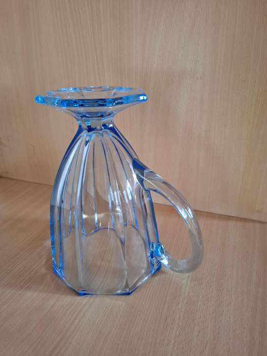 Set - Blue Glass Water/Juice Jug with 3 Glasses