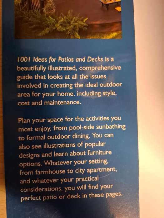 1001 Ideas for Patios and Decks : Brett Martin  (Paperback)
