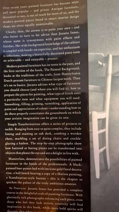 Paintwise - Decorative Effects on Furniture : Jocasta Innes  (Hardcover)