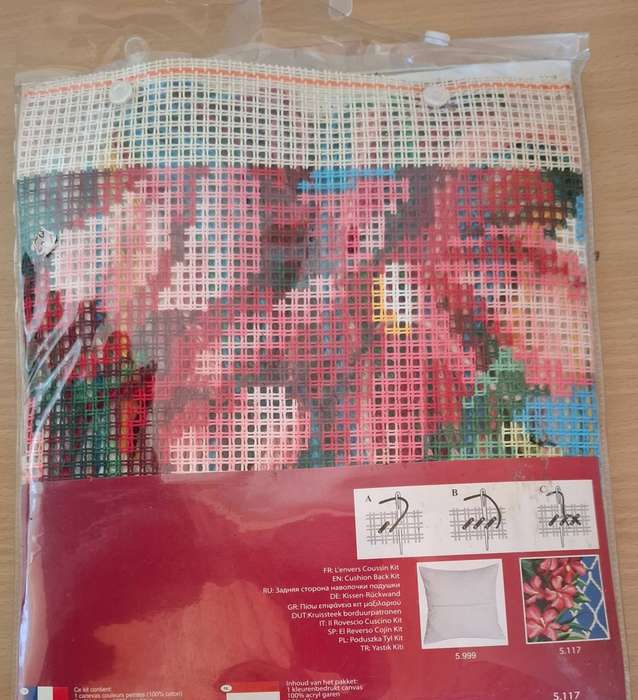 Collection D`Art Cross Stitch Cushion Front Kit - Hibiscus Design