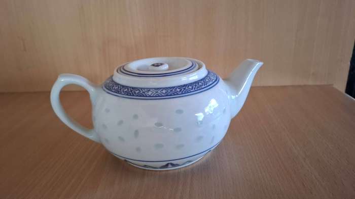 Blue & White Chinese Teapot