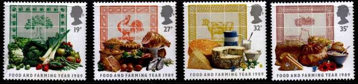 England, Scott #1248/51,1989,MNH,QEII,CV$3.50