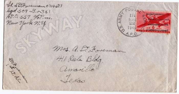 United States,1946,Cover,US Army Post, NY to Texas