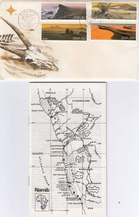 SWA, Scott #398,401,1977,FDC,Size19cmX10.3cm