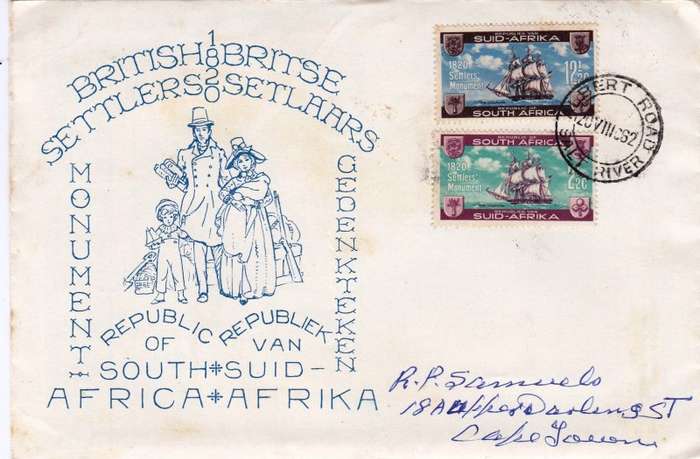RSA ,Union, Scott #282,293,1962,FDC,Size17.3cmX11.5cm
