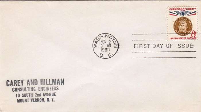 US, Scott #1169,1960,FDC,Size 16.6cmX9.4cm